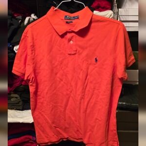 Polo by Ralph Lauren Men's Orange Polo Shirt
